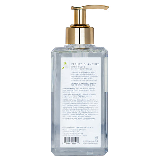 MISTRAL Luxe Hand Wash 12.5 fl oz Fleurs Blanches / Jabón de manos