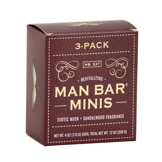 Man Bar Mini Pack de 3 Almizcle exótico y sándalo