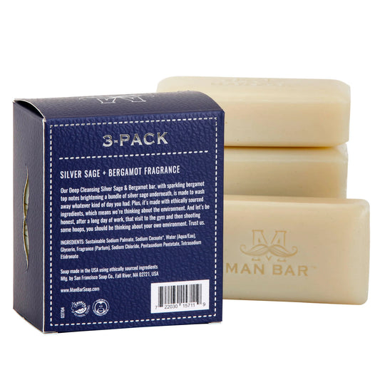 Man Bar Mini 3 Pack Silver Sage & Bergamot