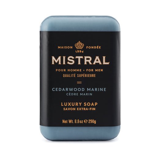 MISTRAL TRAVEL BAR SOAP 80G MENS CEDARWOOD MARINE / Jabón en barra para hombres