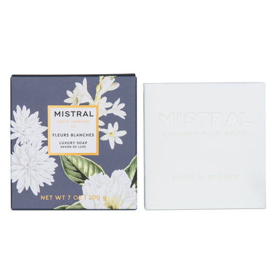 MISTRAL BAR SOAP 7 OZ/200G LUXE-FLEURS BLANCHES / Jabón en barra