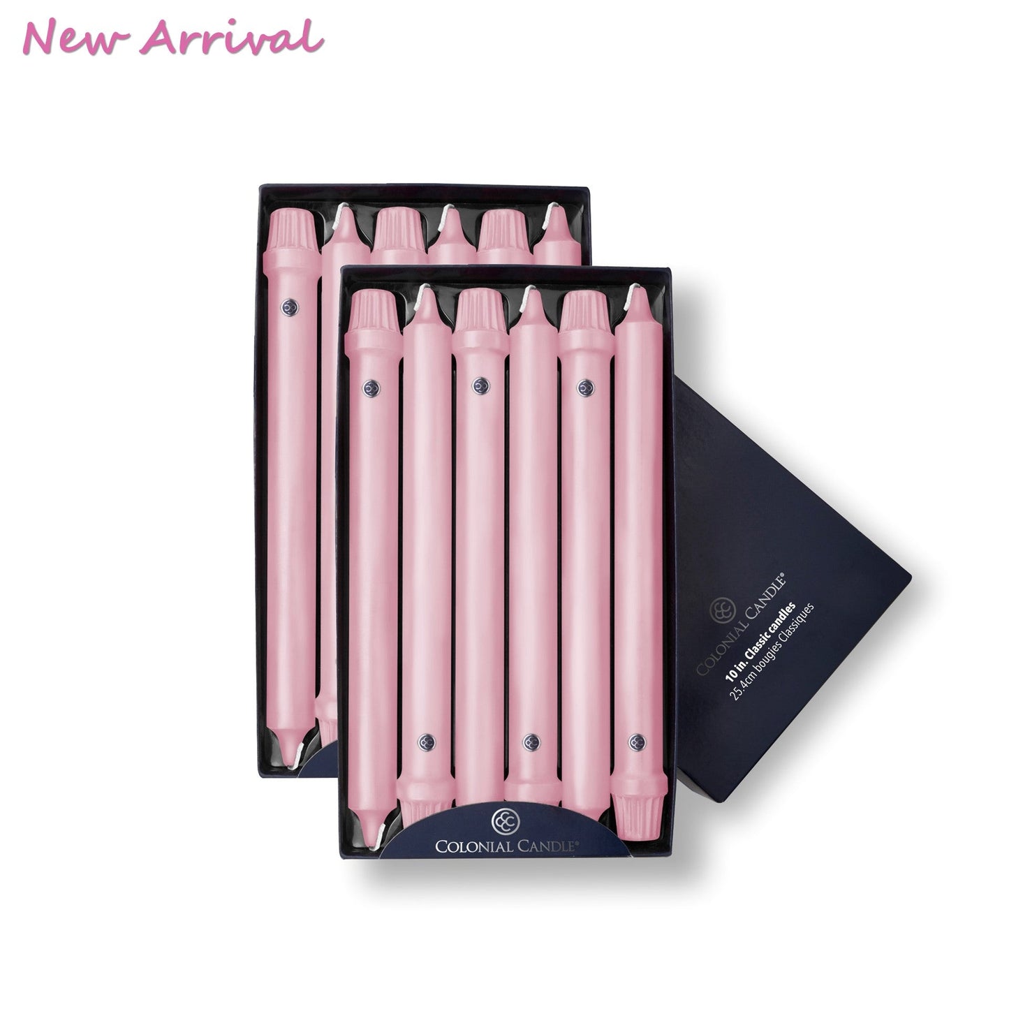 Vela clásica de color rosa persa de 10 pulgadas, paquete de 12 (UNIDAD)