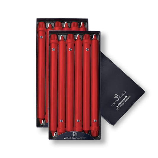 12" Red Classic Dinner Candle