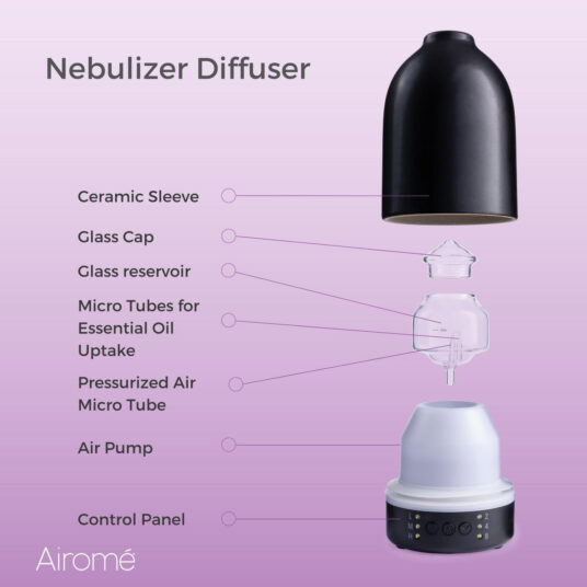 Difusor nebulizador de aceites esenciales de piedra