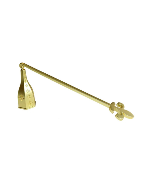Candle Snuffer in Matte Gold with Fleur De Lis Motif