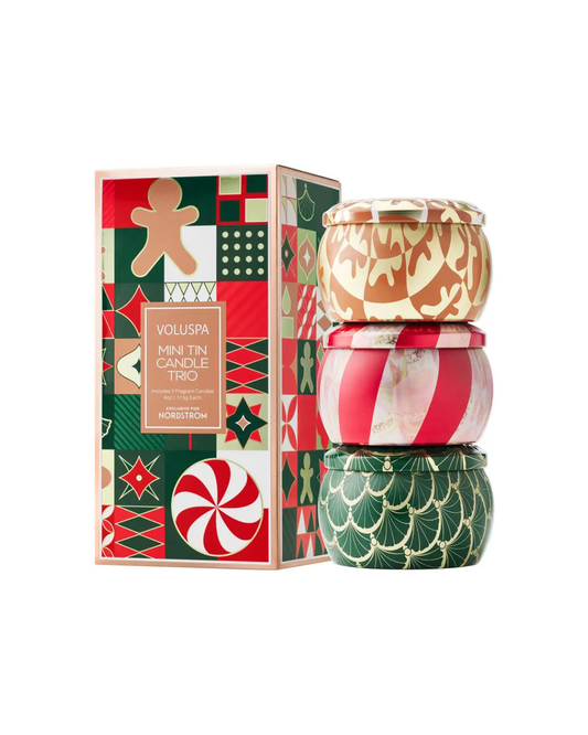 Holiday Mini Tin Trio - Set de 3 Mini Velas