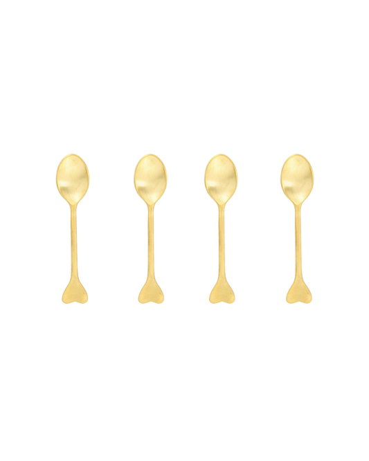 Brown Stand Sm 47th & Main Heart Spoon S/4