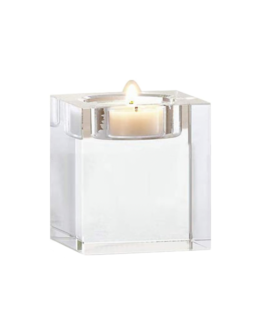 T-LIGHT SQUARE CRYSTAL CLEAR 2X2