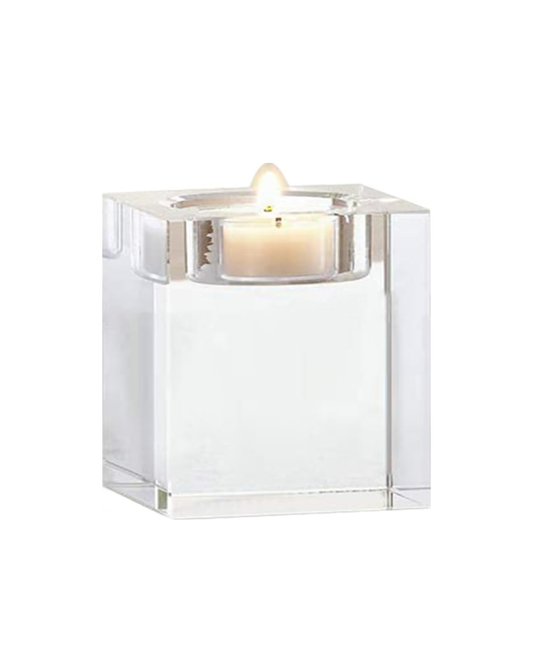 T-LIGHT SQUARE CRYSTAL CLEAR 2X2