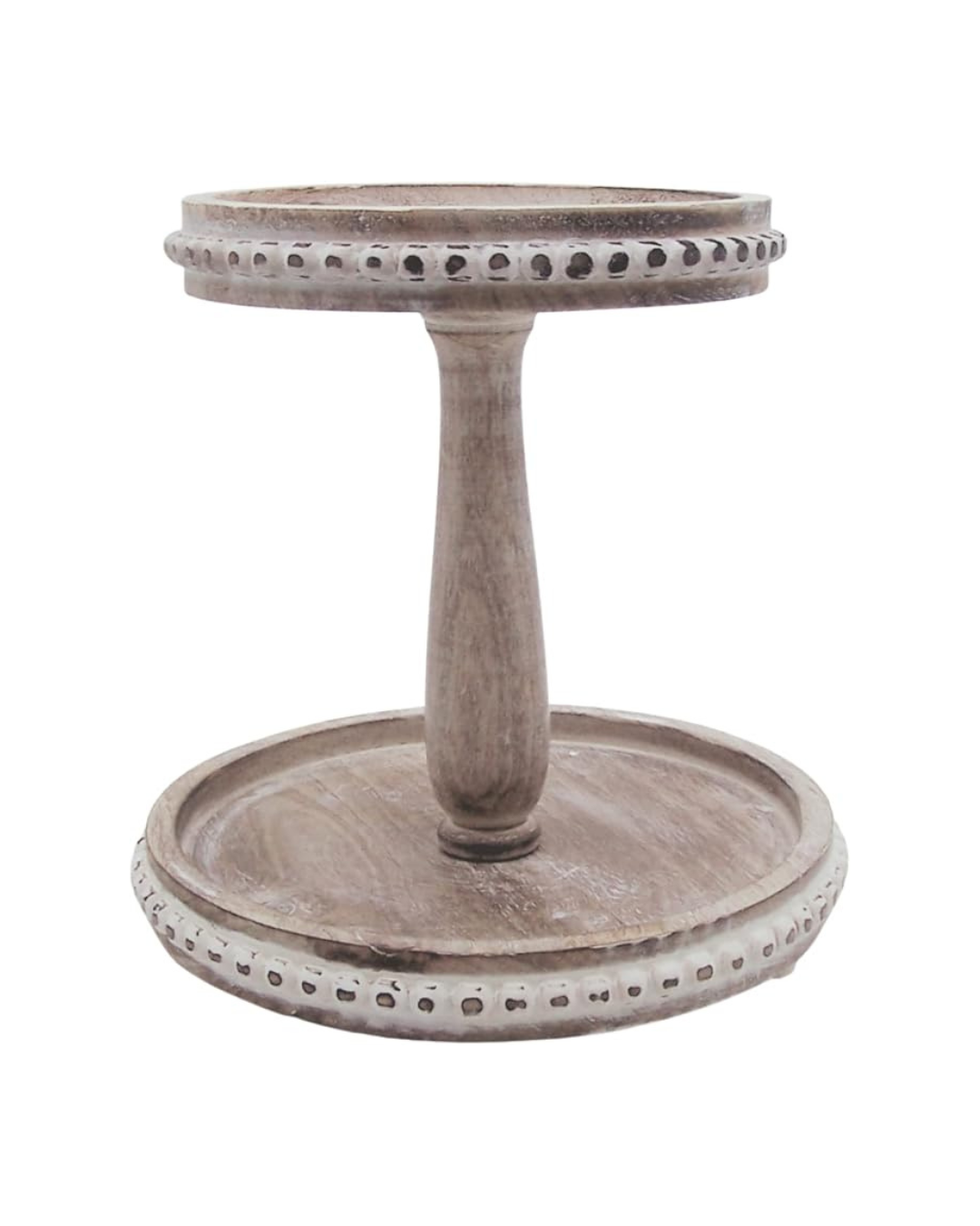 Round 2 Tier Wooden Riser - Plataforma redonda de madera de 2 niveles
