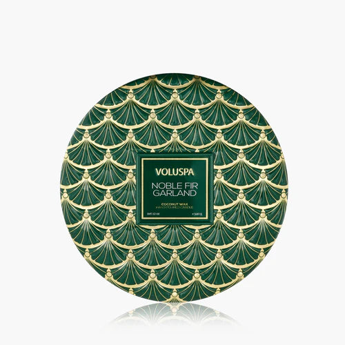 Noble Fir Garland 3 Wick Tin Candle