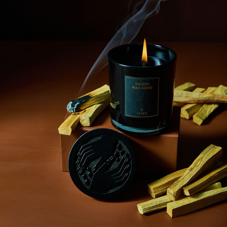 Smoked Palo Santo Obsidian Candle