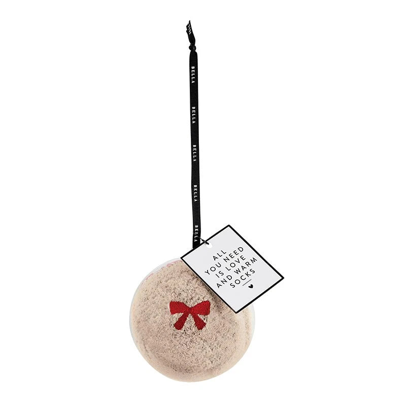 Cozy Sock Ornament-Blush/Red - Medias/Calcetines