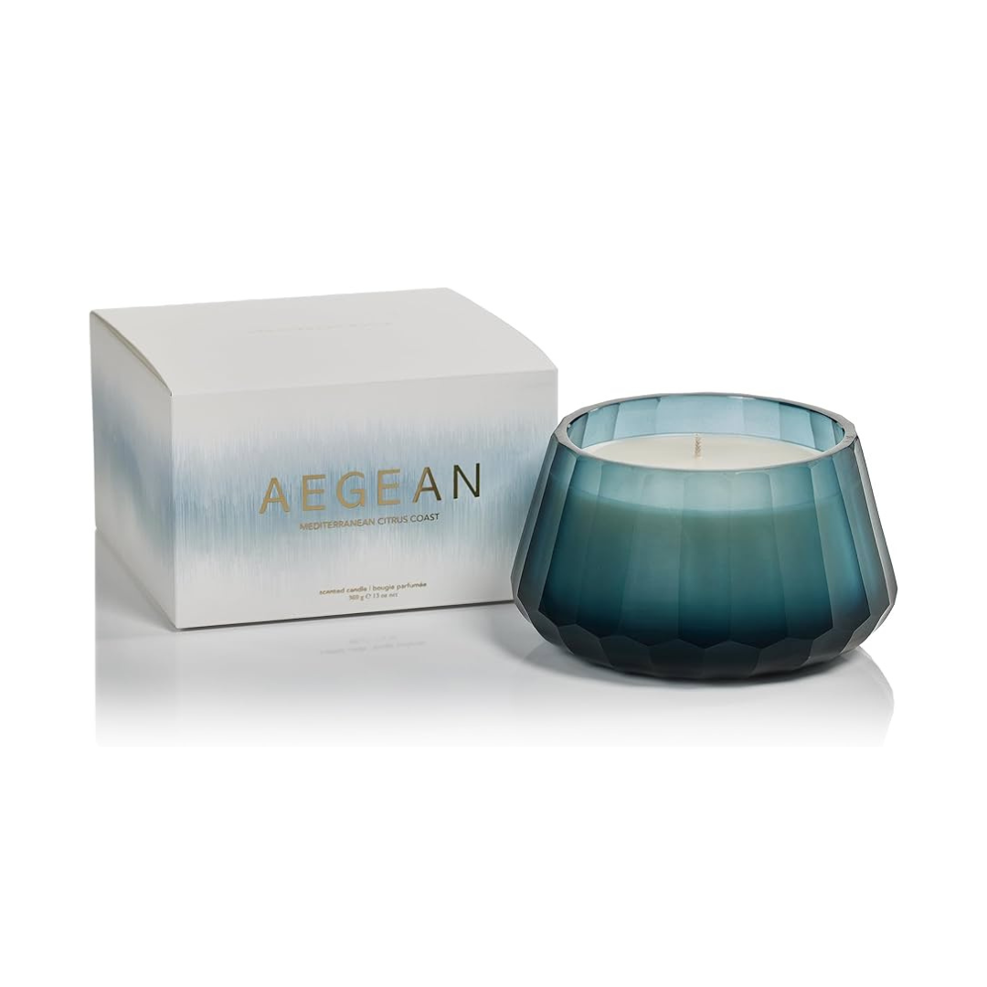 Zodax Agean - Vela perfumada Mediterránea Citrus Coast, 13 onzas, tamaño pequeño