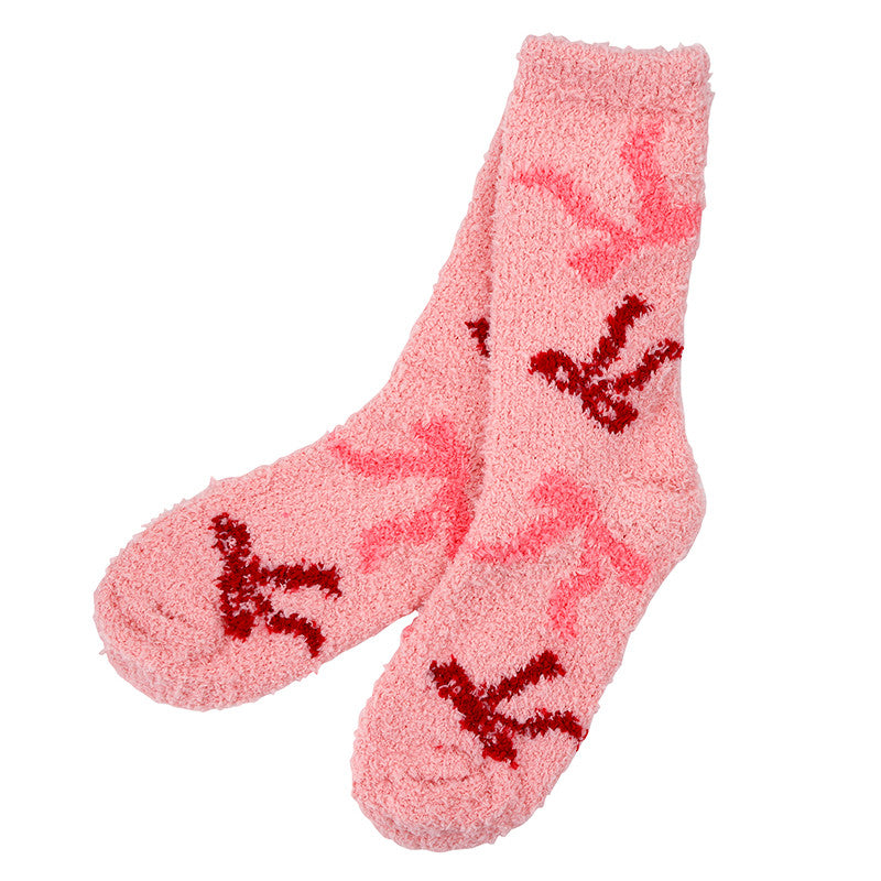 Cozy Socks in Ornament - Blush + Bows - Calcetines/Medias
