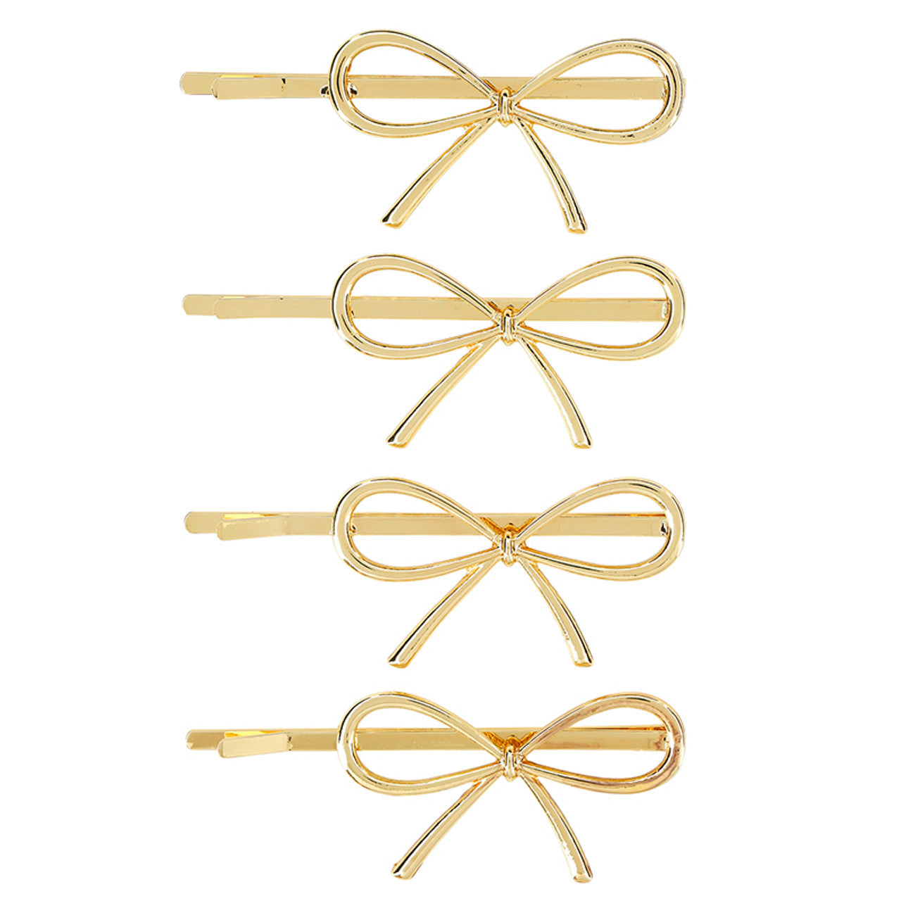Hair Pins - Gold Bows