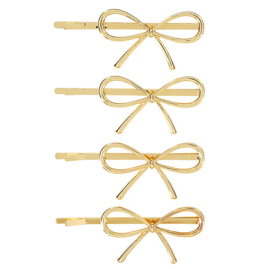 Hair Pins - Gold Bows