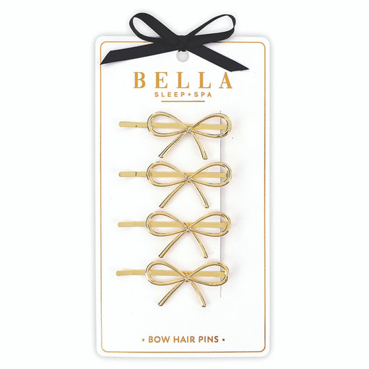 Hair Pins - Gold Bows