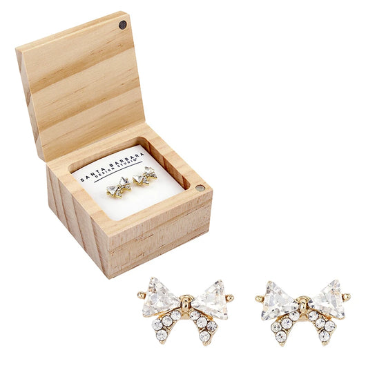 Treasure Box Bow Earring - Amazing Mother - Aretes