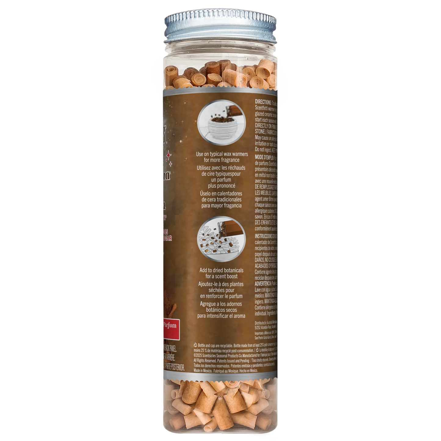 Scentsicles Scentfetti Scented Paper Filler, Two Dashes of Cinnamon, 125g Bottle
