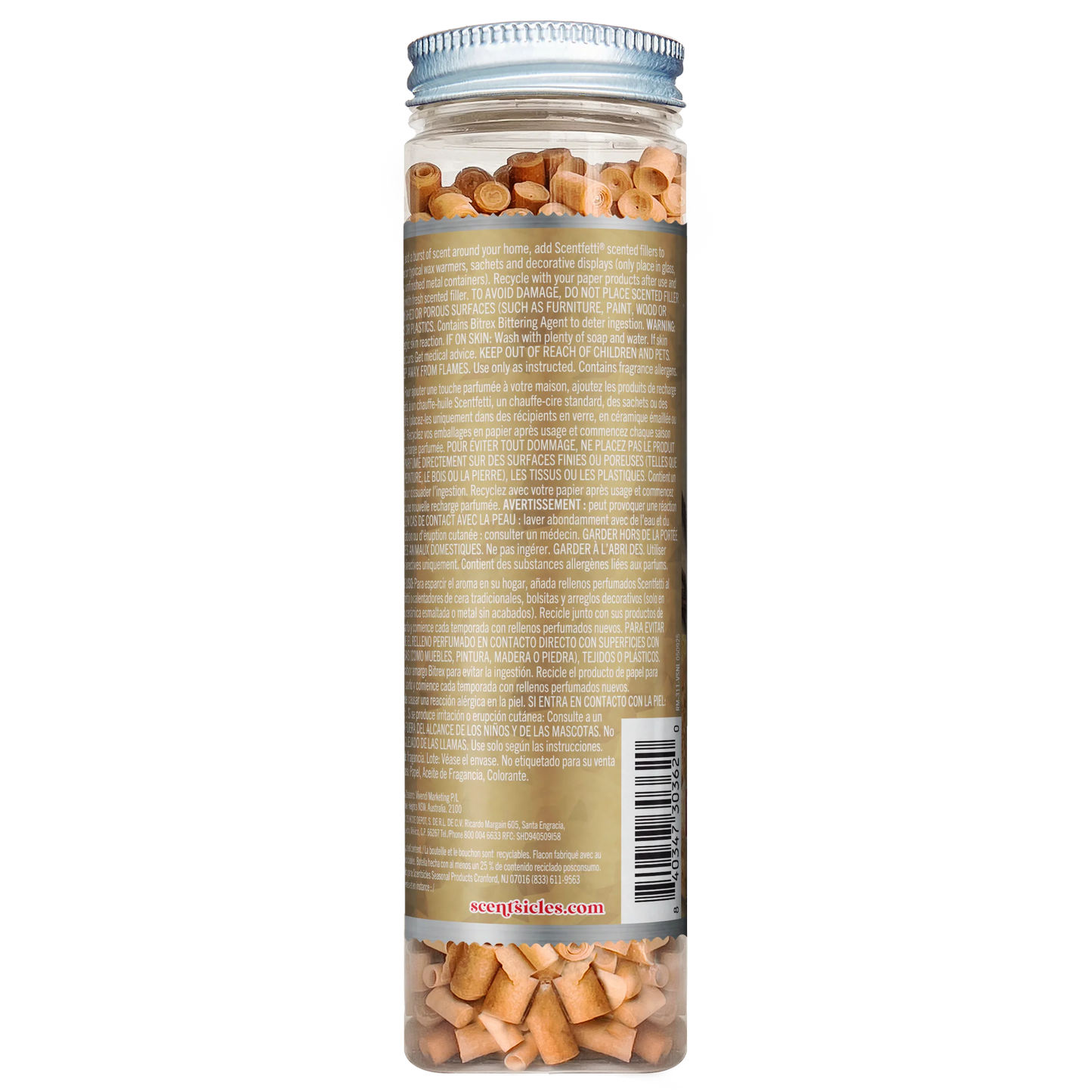 Scentsicles Scentfetti Scented Paper Filler, Vanilla & Spice So Nice, 125g Bottle