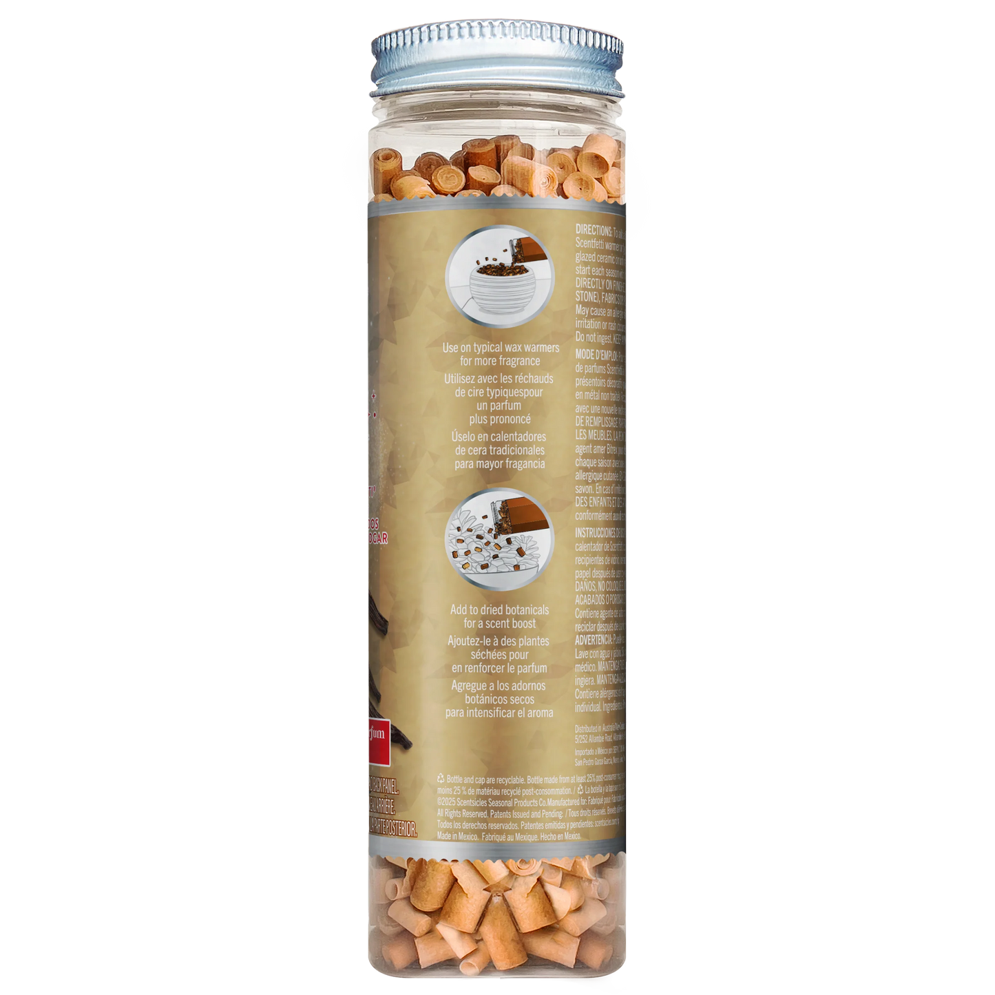 Scentsicles Scentfetti Scented Paper Filler, Vanilla & Spice So Nice, 125g Bottle