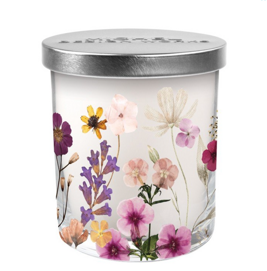 MDW Pressed Flowers Decorative Glass Candle