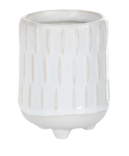 Stripes Stoneware Mini Planters