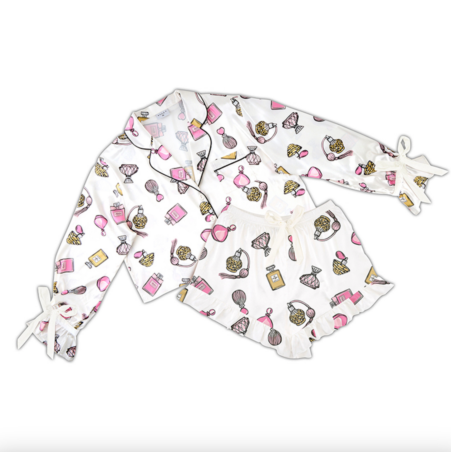 BELLA APPAREL VELVET BOW TWO PC-PERFBOTTLE-S