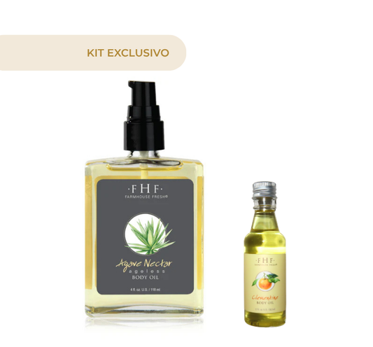 Agave Nectar Body Oil 4 oz + Clementine Body Oil 1.7 Oz
