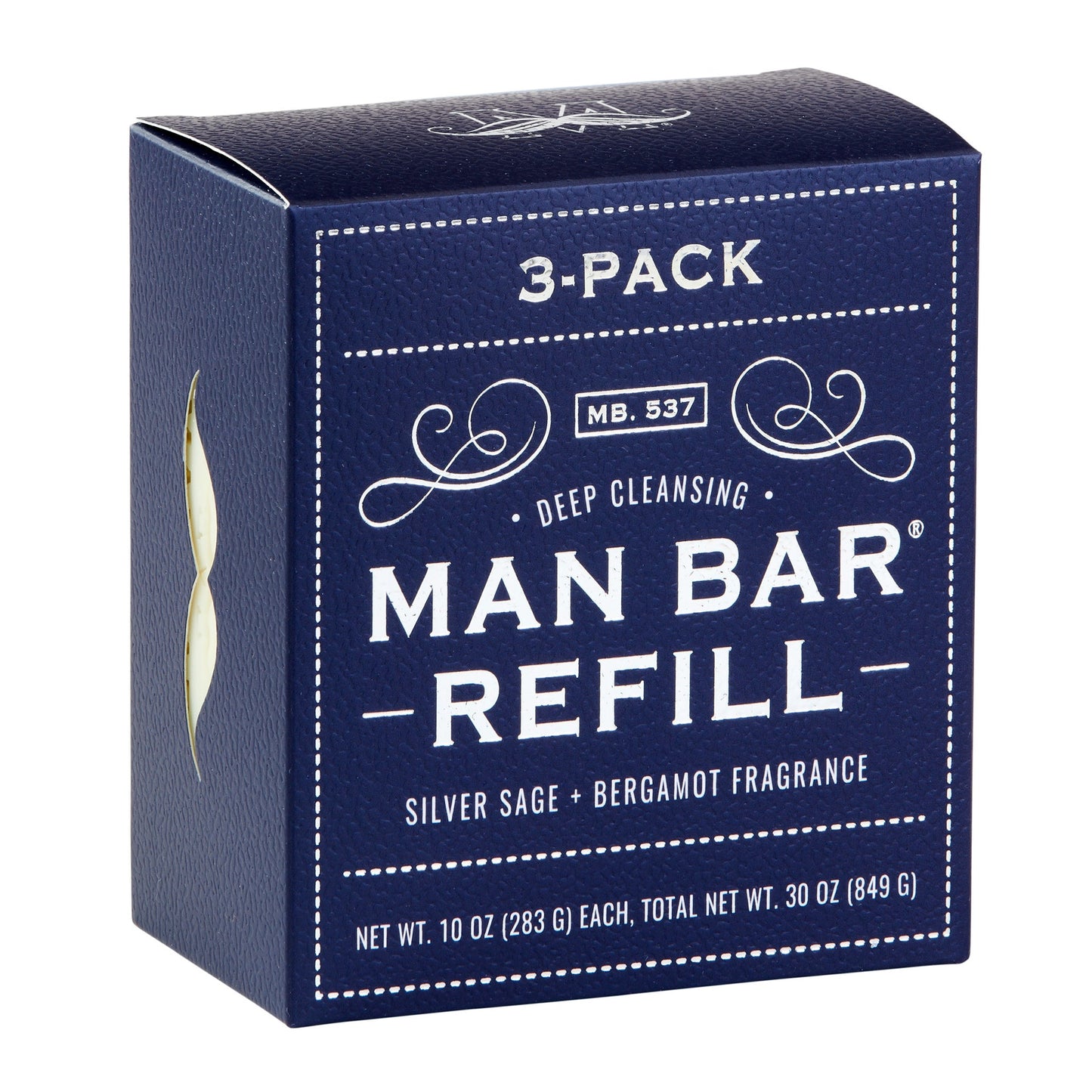 MAN BAR® Refill 3-Pack: Silver Sage & Bergamot - Jabón en Barra