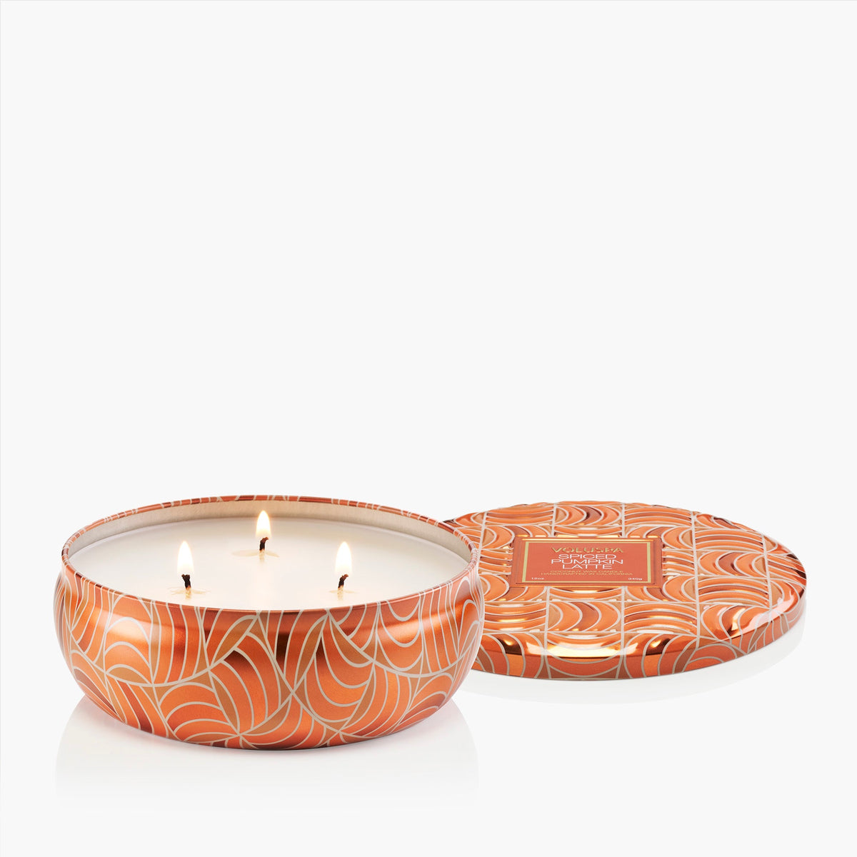 Spiced Pumpkin Latte 3 Wick Tin Candle - Vela