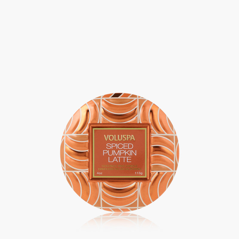 Spiced Pumpkin Latte Mini Tin Candle - Mini Vela