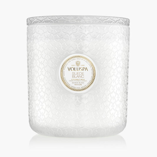 Suede Blanc 5 Wick Hearth Candle