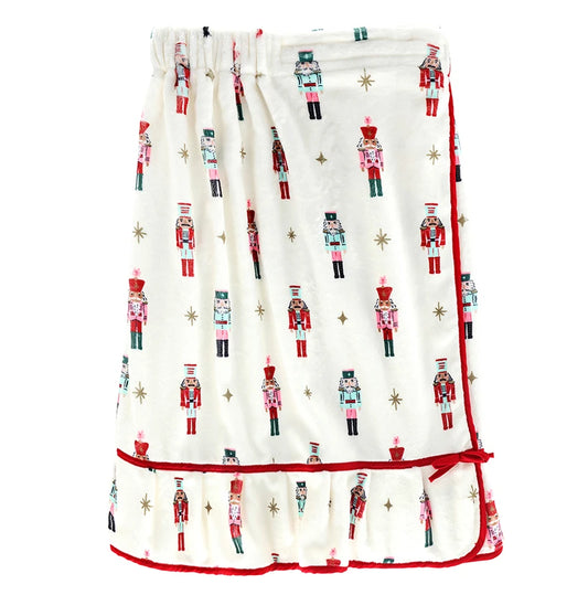 Plush Spa Wrap - Ivory + Nutcrackers - Toalla de Baño
