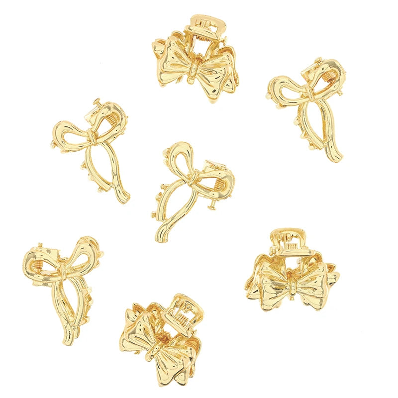 Mini Claw Clips-Bows-Set of 7 - Ganchos de Pelo