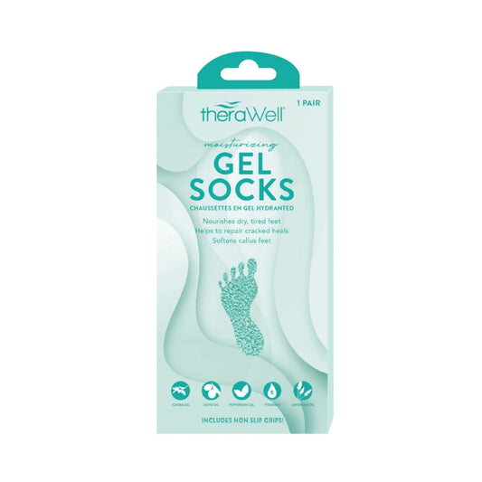 2pc Moisturizing Gel Socks For Dry Feet - Blue