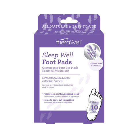 10 ALMOHADILLAS PARA PIES SLEEP WELL - LAVANDA Y VITAMINA E