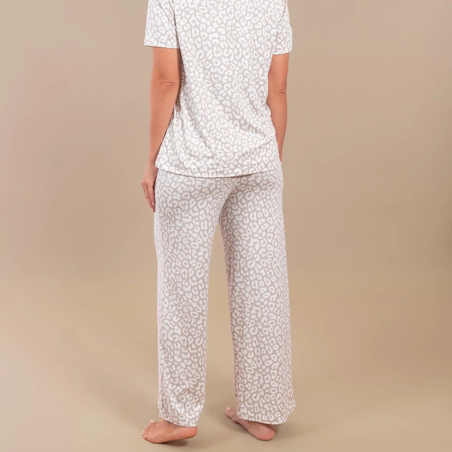 Taupe Leopard Pijama Set
