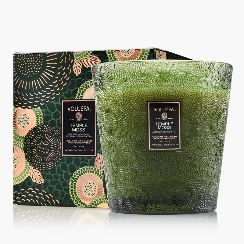 Temple Moss 3 Wick Hearth Candle