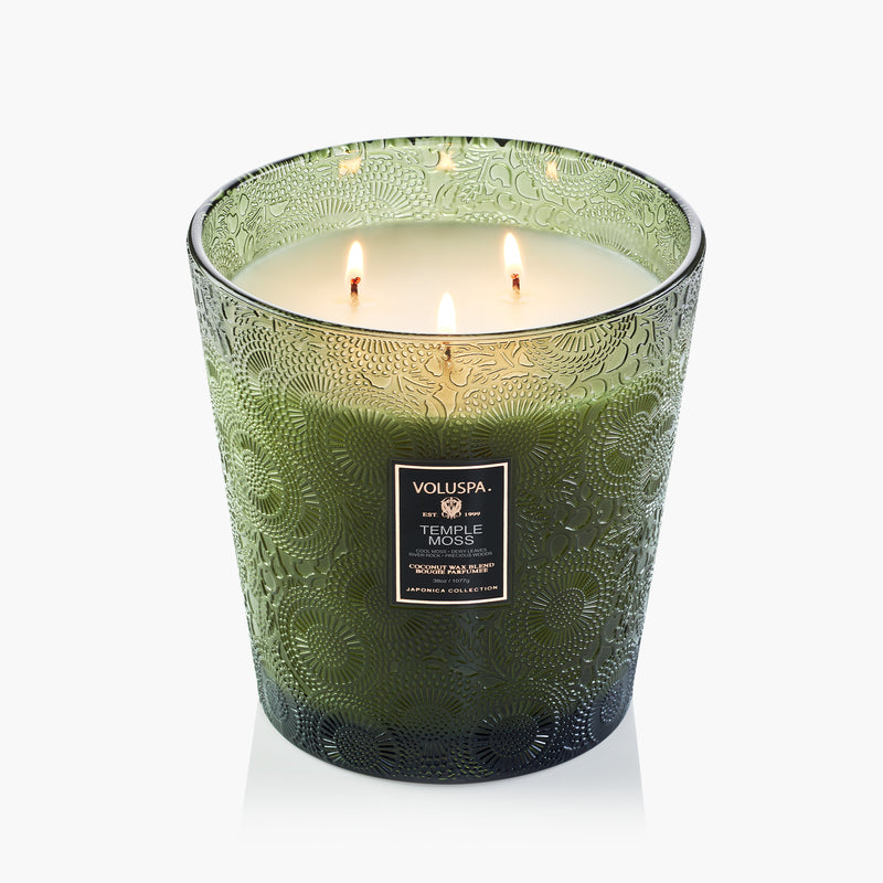 Temple Moss 3 Wick Hearth Candle