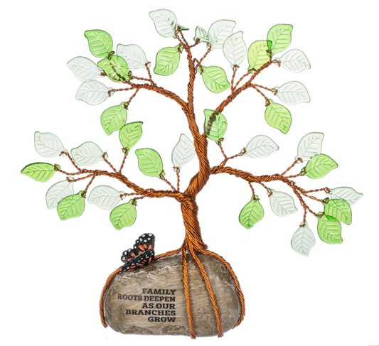 The Family Tree Stones Figurines - Árbol Genealógico con Mensaje