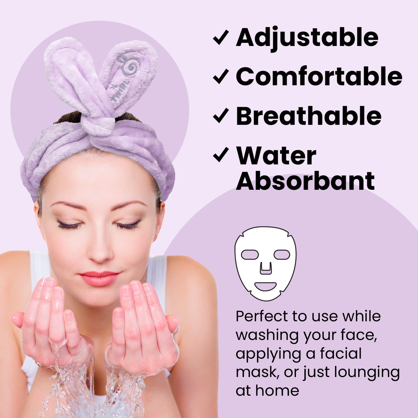 Lindo Twist-N-Twirl Facewash Headband