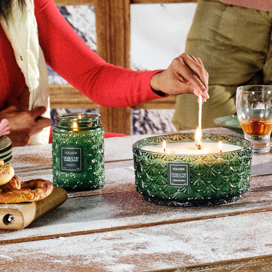 Noble Fir Garland Centerpiece Candle - Vela