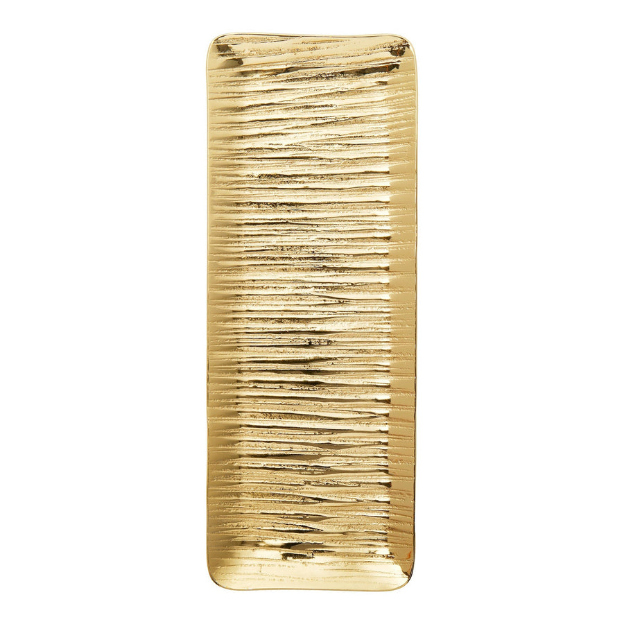 Gold Textured Rectangle Tray