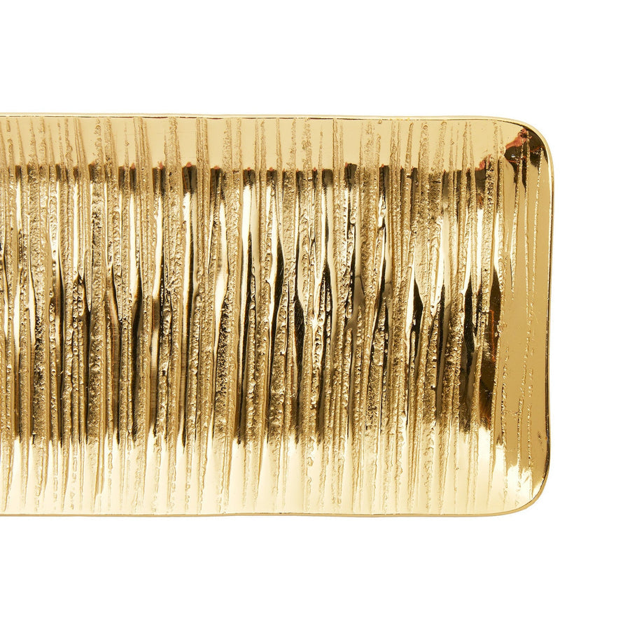 Gold Textured Rectangle Tray