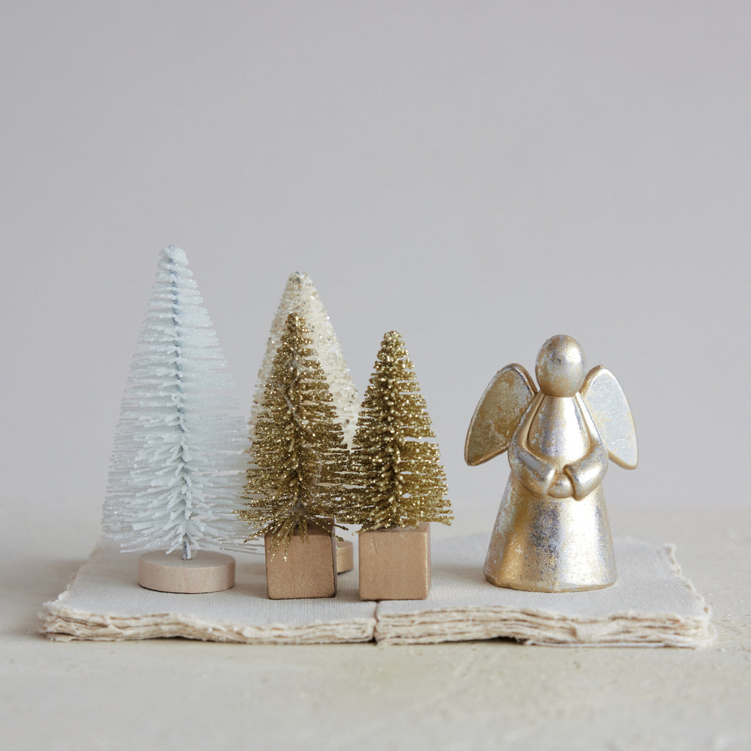 Angel Gold Finish Resin - Figura de Ángel