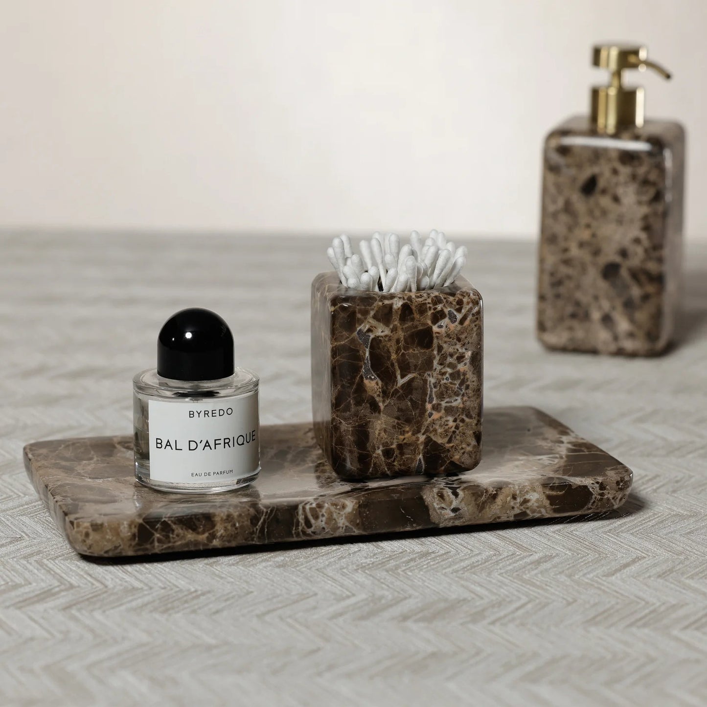 Marrón Emperador Marble Vanity Tray - Bandeja