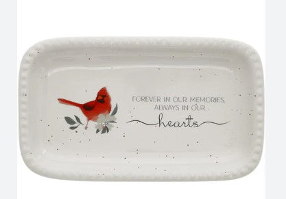In Our Hearts 5" x 3" Keepsake Dish - Plato de recuerdos