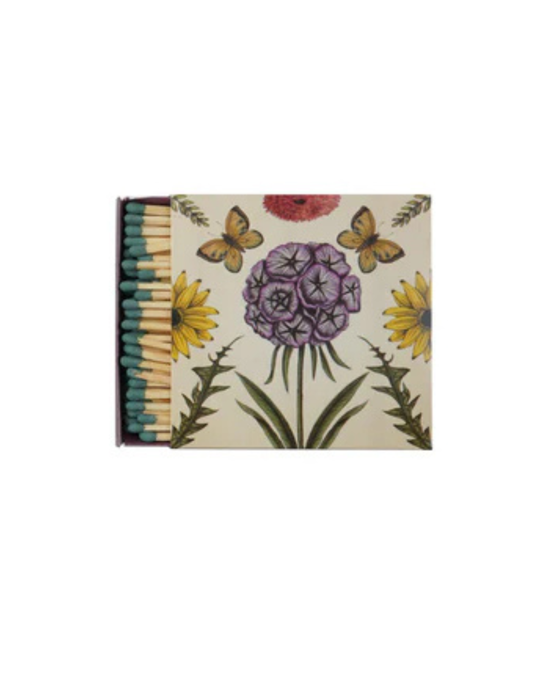 Safety Matches in Matchbox with Animals & Botanicals, 2 Styles